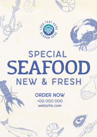 Rustic Seafood Restaurant Flyer