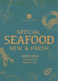 Rustic Seafood Restaurant Flyer