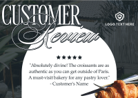 Pastry Customer Review Postcard