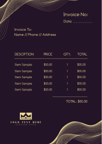 Wavy Lines Invoice