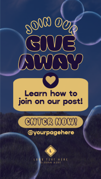 Giveaway Quirky Bubbles Instagram Reel Image Preview