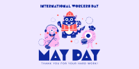 Fun-Filled May Day Twitter Post Design