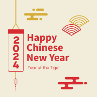 Chinese New Year Elements Linkedin Post