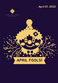 April Fools Clown Banner Poster