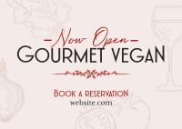 Gourmet Vegan Reservation Postcard Image Preview