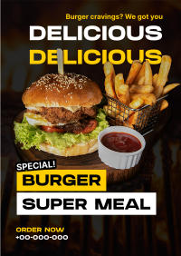 Special Burger Meal Poster