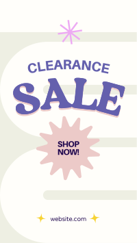 Cute Y2K Clearance Sale Facebook Story