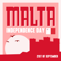 Mid-Century Malta Independence Day Instagram Post