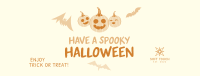 Halloween Pumpkin Greeting Facebook Cover Image Preview