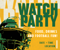 Football Watch Party Facebook Post