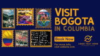 Travel to Colombia Postage Stamps Animation