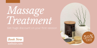 Elegant Massage Promo Twitter Post