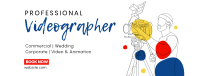 Videographer Lineart Facebook Cover