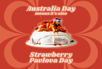 Australian Strawberry Pavlova Pinterest Cover