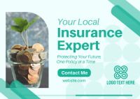 Insurance Expert Protect Policy Postcard