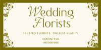 Elegant Wedding Florist Twitter Post Design