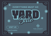 Minimalist Yard Sale Postcard