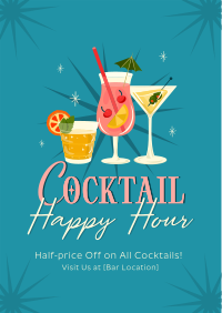 Cute Cocktail Sale Flyer Design