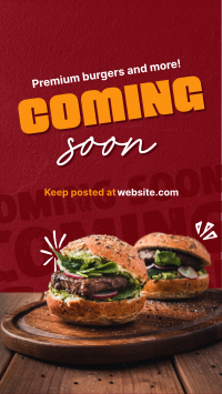 Burgers & More Coming Soon Instagram Reel Image Preview