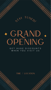 Art Deco Grand Opening Instagram Story