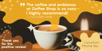 Quirky Cafe Testimonial Twitter Post