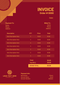 Investor Invoice example 1