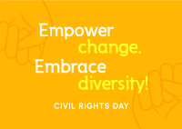 Empowering Civil Rights Day Postcard