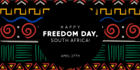 Freedom Day Patterns Twitter Post