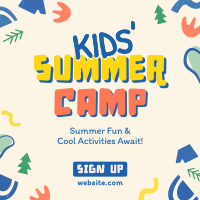 Quirky Summer Camp Linkedin Post Design