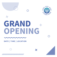 Geometric Shapes Grand Opening Instagram Post