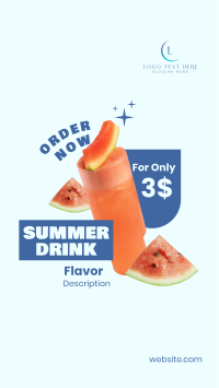 Summer Drink Flavor  Facebook Story