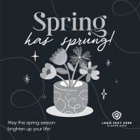 Spring Flower Pot Linkedin Post Design