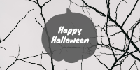 Simple Halloween Greeting Twitter Post