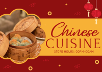 Chinese Cuisine Postcard