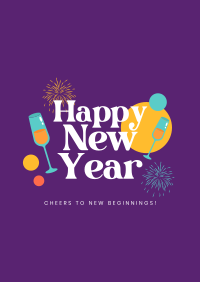 New Year Cheers Poster