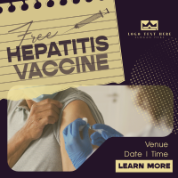 Contemporary Hepatitis Vaccine Instagram Post Design