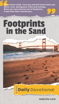 Footprints in the Sand Instagram Story