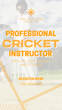 Professional Cricket Coach Facebook Story Design