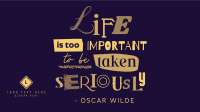 Life is Important Quote Animation