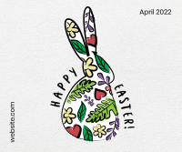 Easter Rabbit Facebook Post Design