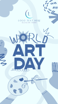 Quirky World Art Day Facebook Story