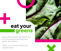 Eat Your Greens Facebook Post Design