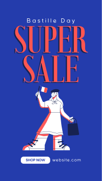 Super Bastille Day Sale Facebook Story