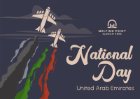 UAE National Day Airshow Postcard Image Preview