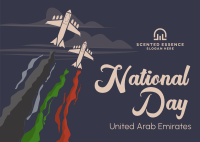 UAE National Day Airshow Postcard Image Preview