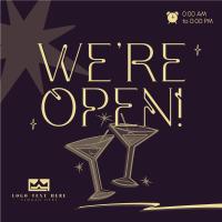 Sparkly Bar Opening Instagram Post