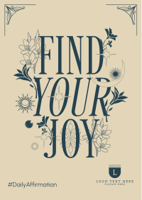 Celestial Find Joy Quote Flyer