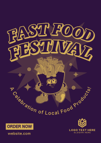 French Fries Mascot Poster