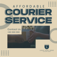 Affordable Courier Service Instagram Post Design