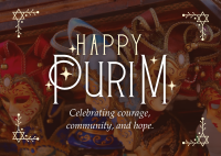 Celebrating Purim Postcard